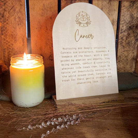 Personalised Zodiac Star Sign Timber Plaque